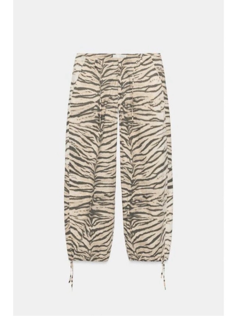 ZARA ANIMAL PRINT WIDE LEG DRAWSTRING PANTS
6929/210/035